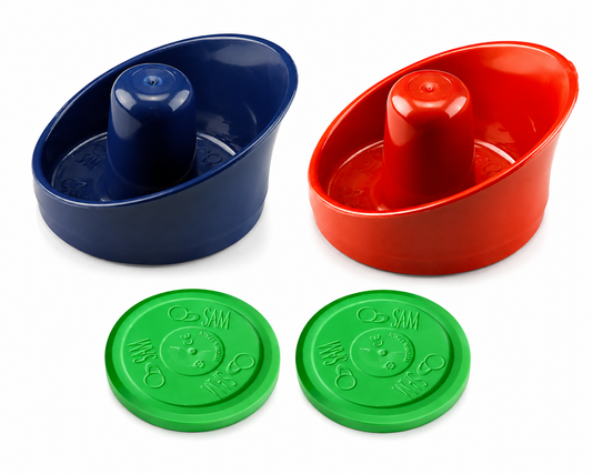 Air Hockey Accessory Complete Bundle – 2x Pucks + 2x Paddles